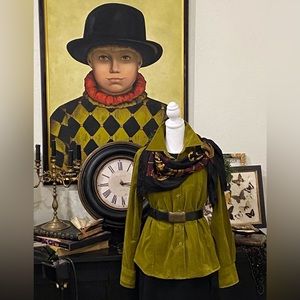 Faconnable olive green quality corduroy shirt